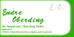 endre oberding business card
